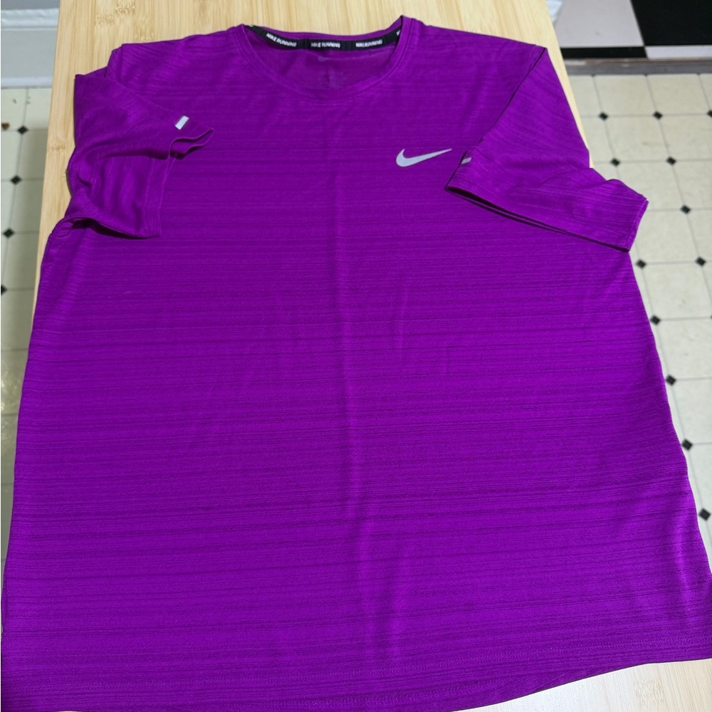 Nike Dri-FIT Red Plum Running Shirt - Medium